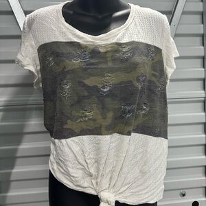 Women's Camouflage Print Top